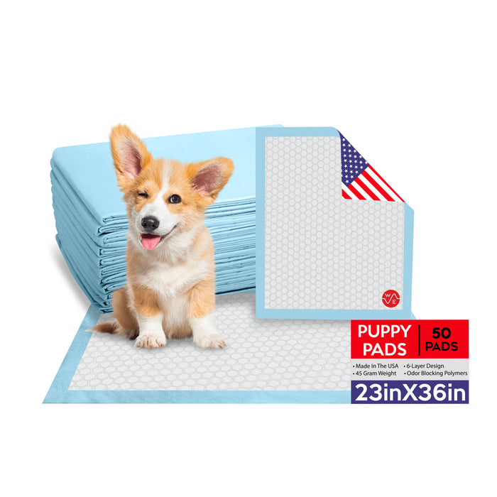 Wave Best Economy 23 x 36 Pet Training Pads Puppy Training Pee Pads Disposable Underpads Made in the USA PetPeePads